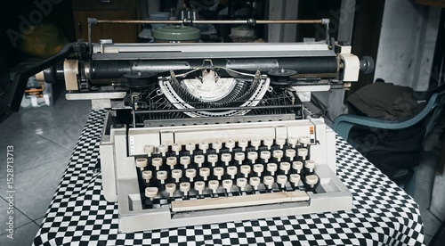 old typewriter with paper