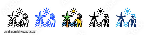 Retirement Dreams Icon Collection With Multiple Styles