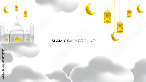 Golden Elegant Islamic Pattern Background Art