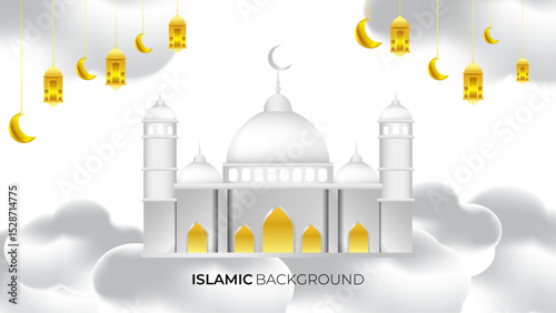 Golden Elegant Islamic Pattern Background Art