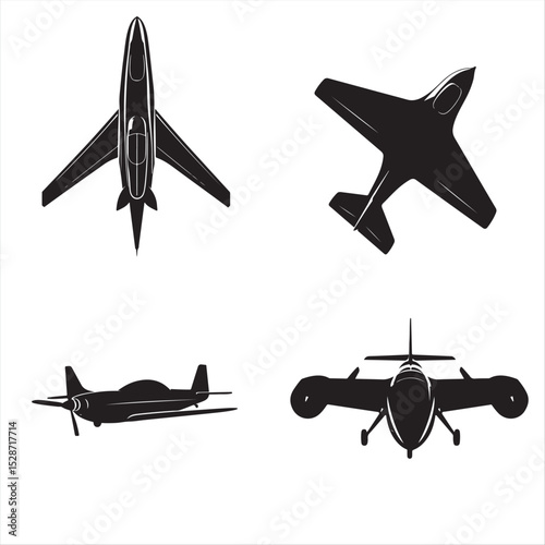 vector airplane icons
