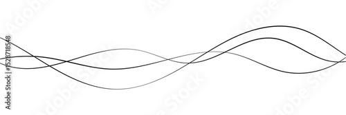Abstract wave element for design. Digital frequency track equalizer. Stylized line art background. Vector illustration. Wave lines created using blend tool. Curved wavy line, smooth stripe in eps 10.
