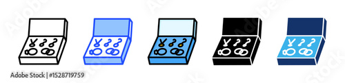 Jewelry Icon Collection With Multiple Styles