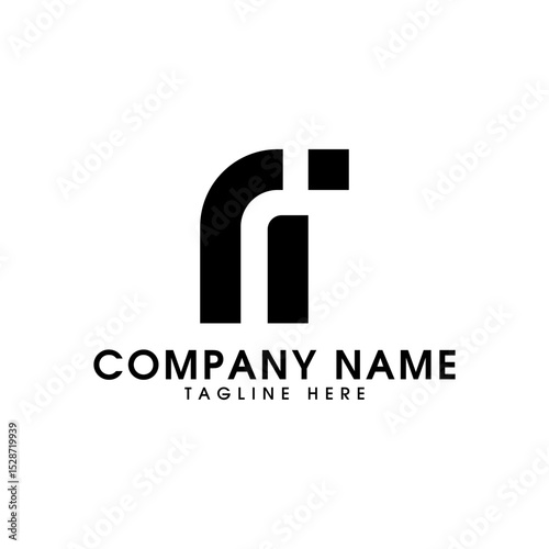 Modern vector design Logo Letter R and I