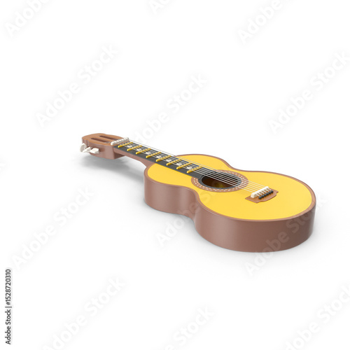 Guitar Toy Isolated on Transparent Background