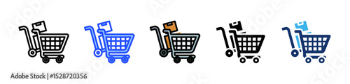 Trolley Icon Collection With Multiple Styles