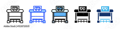 Bus Stop Icon Collection With Multiple Styles