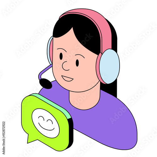 Female customer support specialist