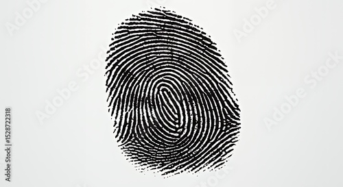Fingerprint Scan on White Background