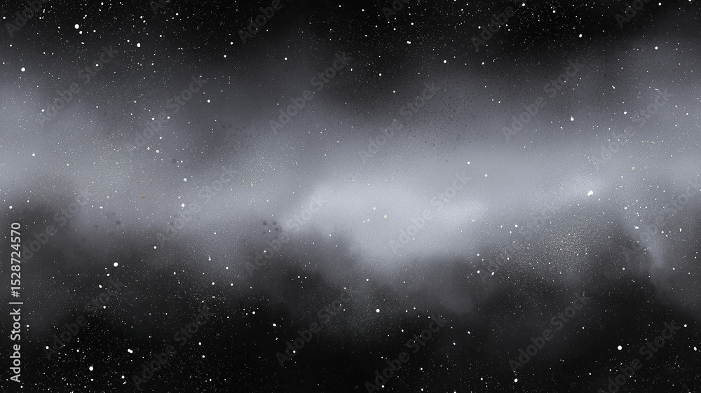 Obraz premium Dark smoky seamless grunge texture with abstract dust and scattered white particles