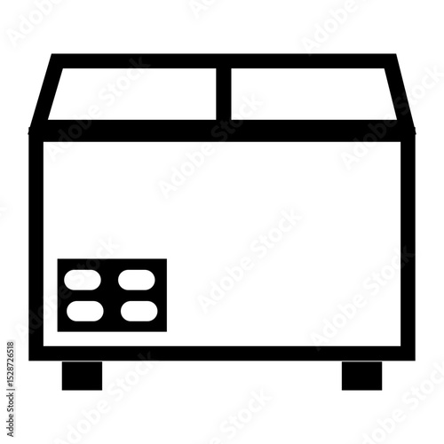 vector illustration of a freezer