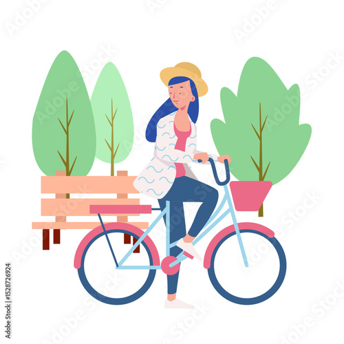 Cartoon flat character vector illustrations, scenes of women's home life, daily life, entertainment and play, healthy exercise