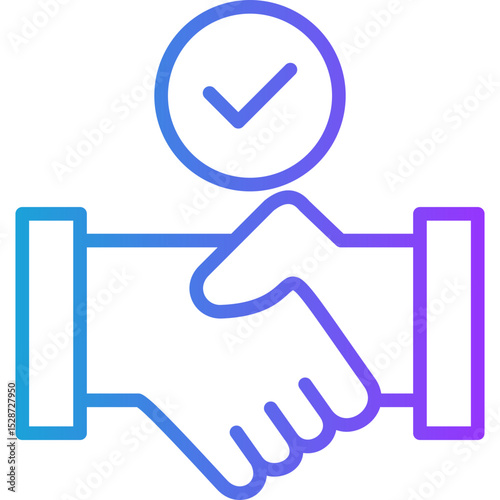 Reliability line gradient icon