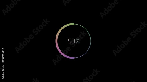 loading icon cricle 100% animation.