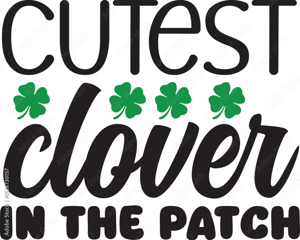 Obraz premium cutest clover in the patch svg