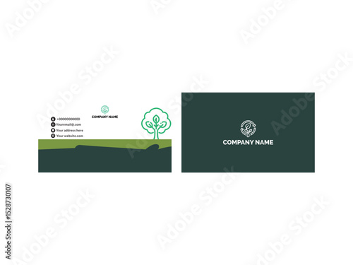 Eco friendly Simple abstract organic background, Business card design template,Modern business card template with colored abstract background.