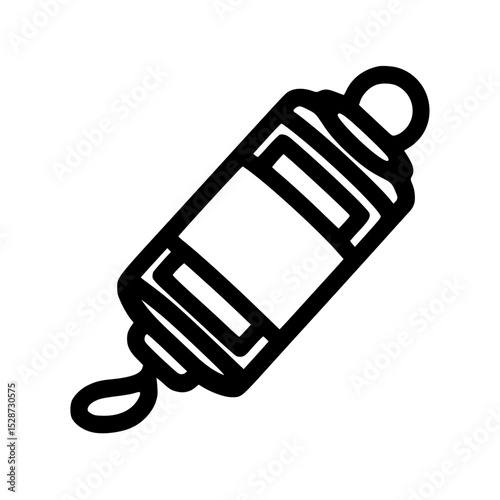 Simple black line drawing of a spray bottle or similar container.