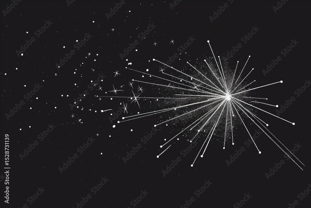 Obraz premium Seamless dandelion pattern on black background.