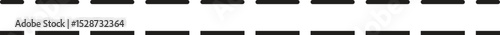 Black straight dashed line dividers and separators design element. Broken stroke pack for underline, emphasis, highlight. Repeated dash thin lines bundle vector isolated.