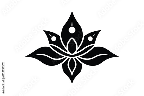 Simple sankha with minimal design form vector art illustration