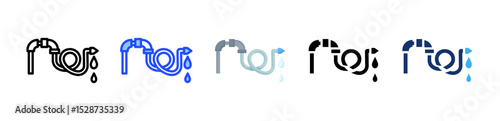 Hose Icon Collection With Multiple Styles
