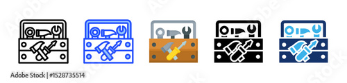 Toolbox Icon Collection With Multiple Styles