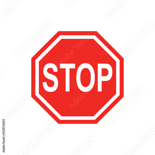 stop road sign vector illustration