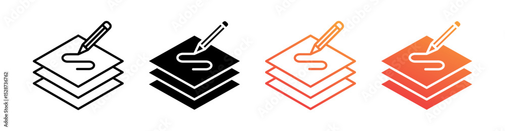 Layer Multiple Style Icon Set Collection Layer Multiple Style Icon Set Collection