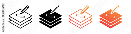 Layer Multiple Style Icon Set Collection 