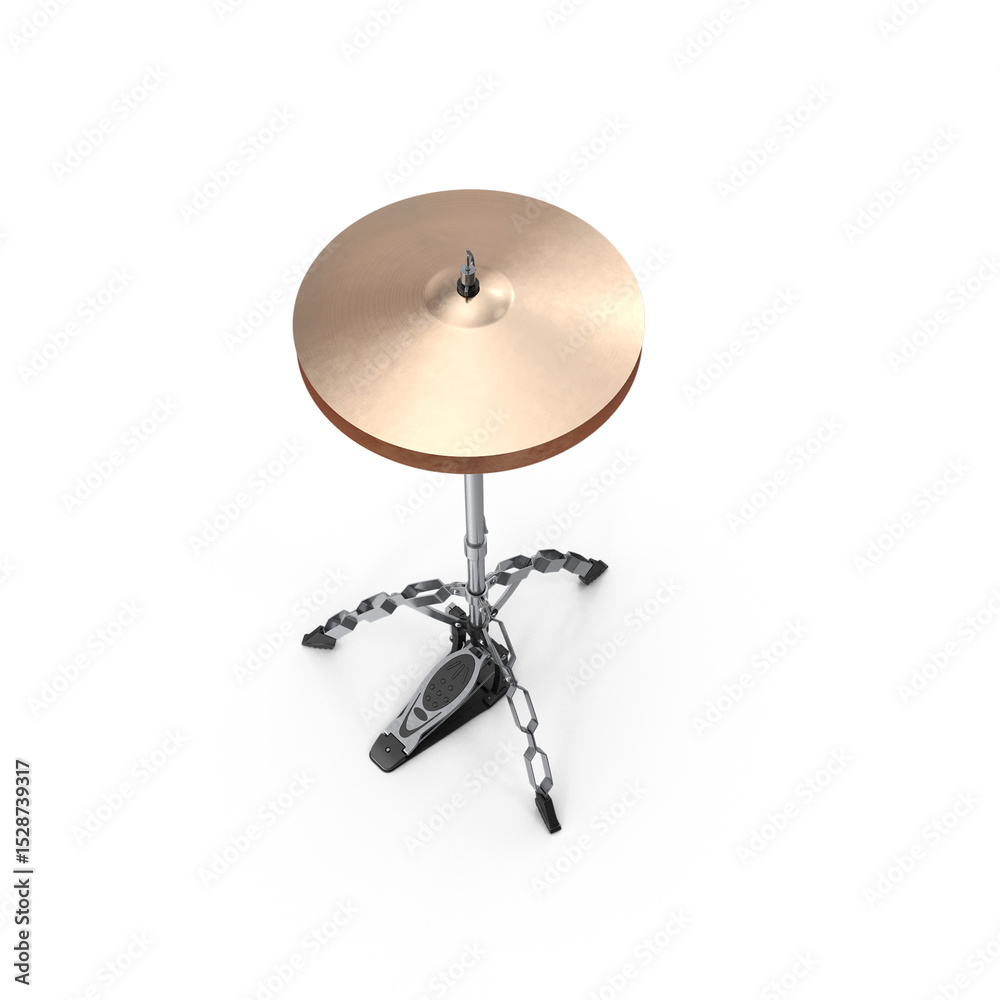 Hi-Hat Cymbal Drum Set Component Isolated on Transparent Background Hi-Hat Cymbal Drum Set Component Isolated on Transparent Background