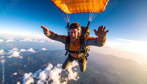 paragliding in the mountains