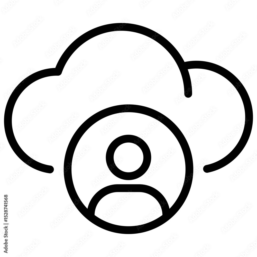 public cloud line icon public cloud line icon