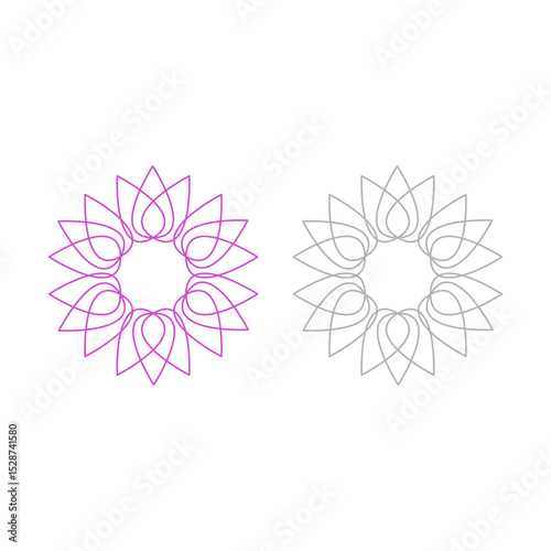 Natural Mandala Ayurveda Resort Sign Symbol Logo
