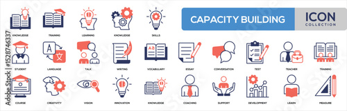 Capacity Building Mixed Color Icon Building