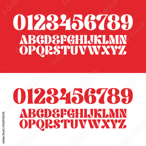 Classic serif font set in uppercase