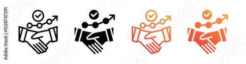 Partnership Multiple Style Icon Set Collection 