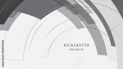 Modern abstract background featuring shades of grey, geometric shapes, and soft lines