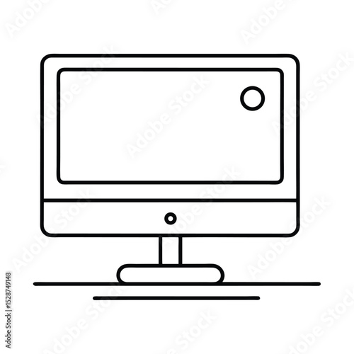 Simple line drawing of a desktop computer monitor