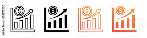 Profit Multiple Style Icon Set Collection 