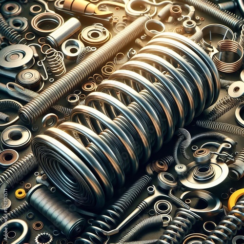 A helical coil of wire that