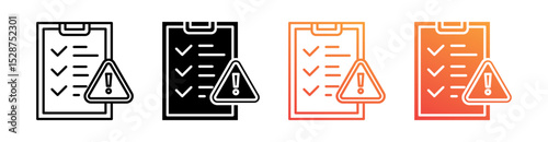 Risk Assessment Multiple Style Icon Set Collection 