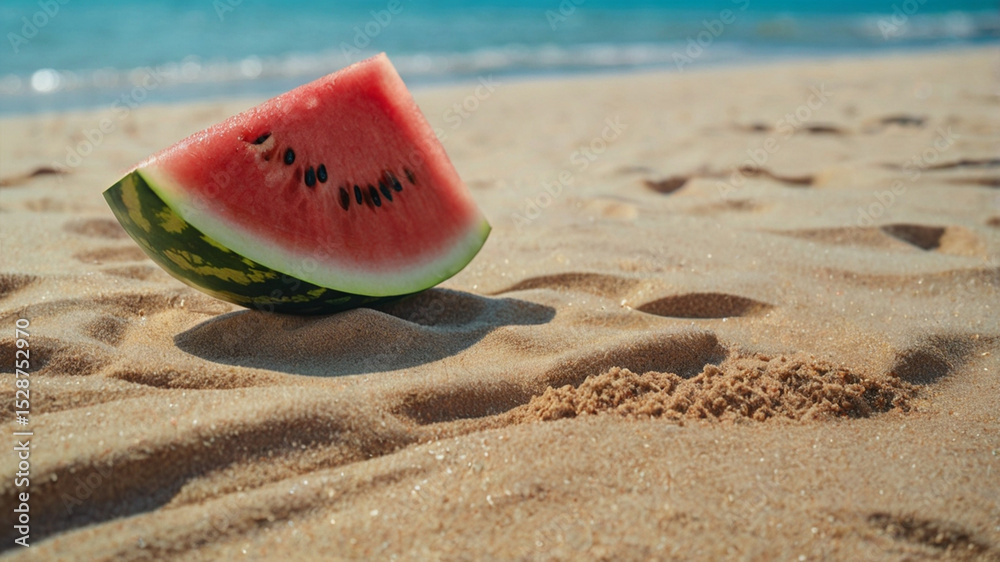 watermelon on the beach watermelon on the beach