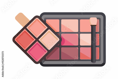 blush palette angled brush cosmetic set