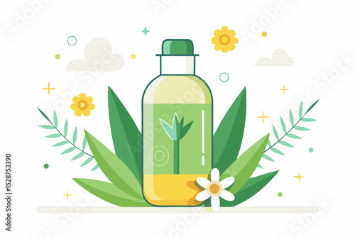 organic shampoo aloe vera chamomile bottle