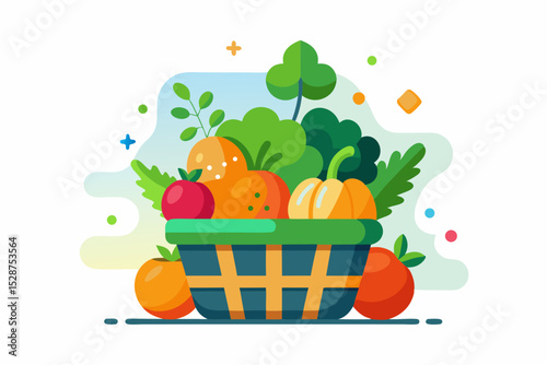 basket farm fresh produce