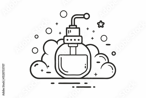line art perfume bottle fragrance design