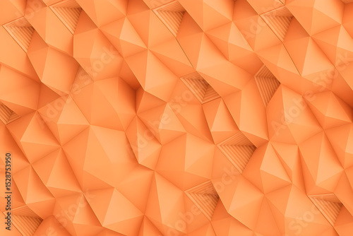 Abstract orange polygonal background for graphic design and web design and presentation use cases