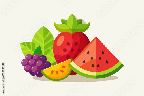 juicy fruits watermelon slice