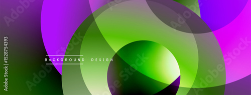 Abstract colorful layers create dynamic visual effect. Gradient shades blend, forming modern background design. Smooth transitions, vibrant hues.