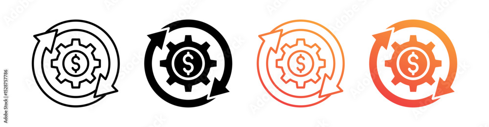 Business Model Multiple Style Icon Set Collection Business Model Multiple Style Icon Set Collection